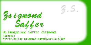 zsigmond saffer business card